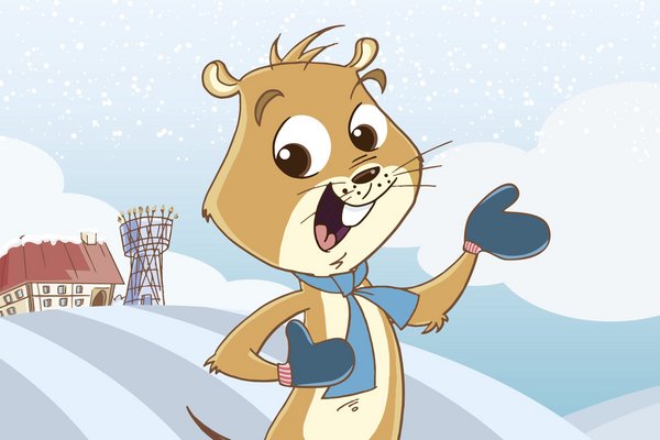 Anton Kornmeister mit blauen Handschuhen steht im Schnee