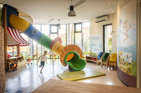 Der Spielplatz in der Kinderbackstube Hamsterhausen.