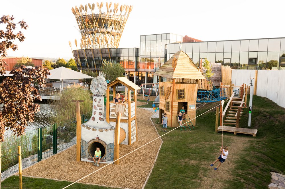 Der Spielplatz ist ein besonderes Erlebnis im Haubiversum.