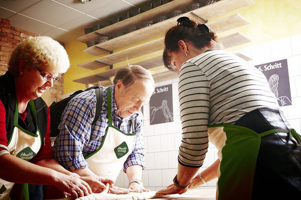 Mohnflesserlflechten in der Brot-Erlebniswelt Haubiversum